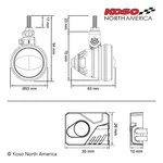 Kit phares anti-brouillard LED KOSO Aurora