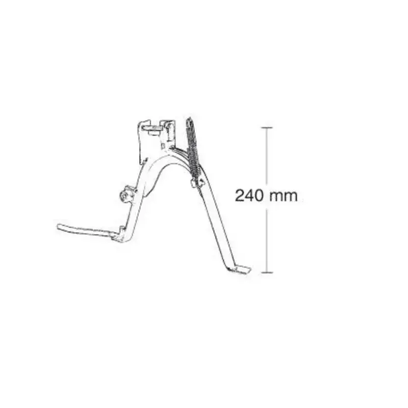 Béquille centrale BUZZETTI noir scooter 50cc ITALJET/YAMAHA/MBK