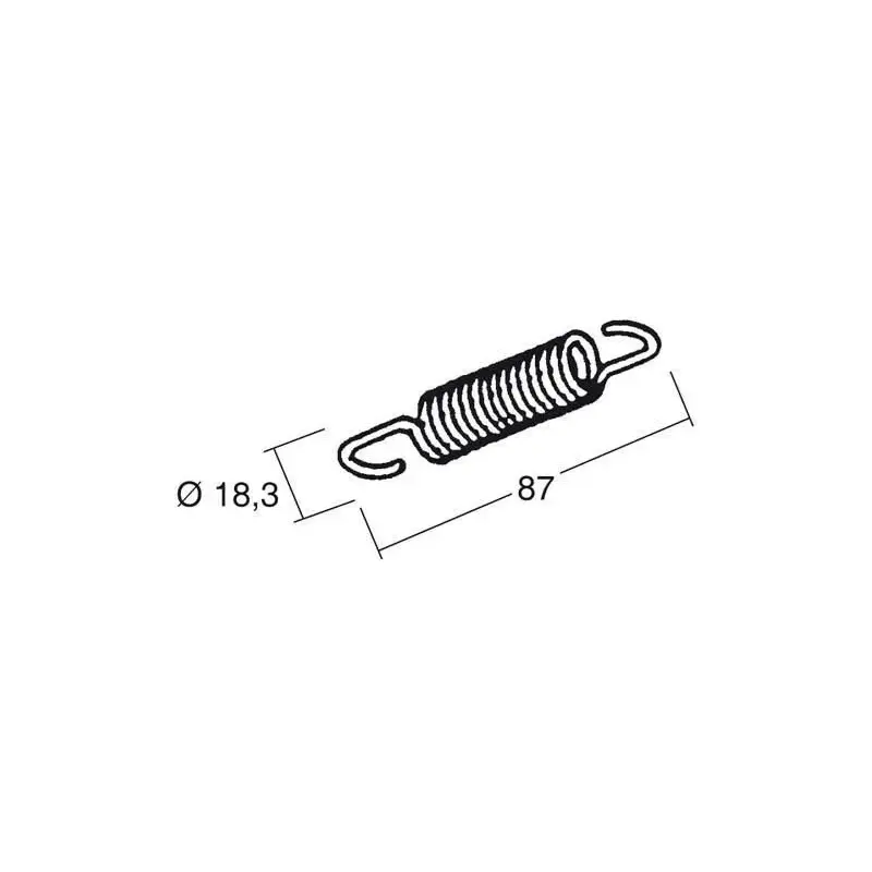 Jeu de 5 ressorts BUZZETTI 87x18,3mm pour béquille centrale 445917