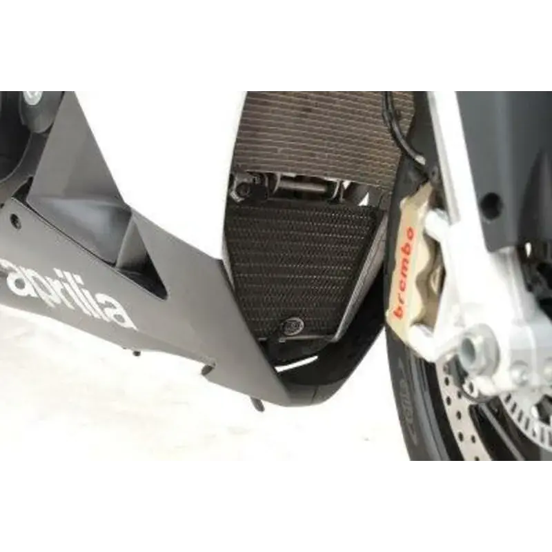 Protection de radiateur (huile) R&G RACING noir Aprilia Tuono/RSV4