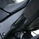 Cache-orifice R&amp;G RACING pour repose-pied arrière-gauche alu noir Kawasaki ZX-10R