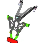 Support de plaque V PARTS noir Honda CB125R/300R