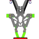 Support de plaque V PARTS noir Honda CB125R/300R