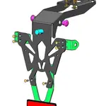 Support de plaque V PARTS noir Kawasaki Ninja 400