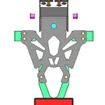 Support de plaque V PARTS noir Kawasaki Ninja 400