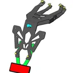 Support de plaque V PARTS noir KTM 1290 Super Duke R