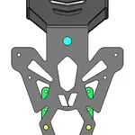 Support de plaque V PARTS noir KTM 1290 Super Duke R