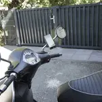 Pack complet SP-CONNECT Moto Bundle fixé sur rétroviseur Samsung S7