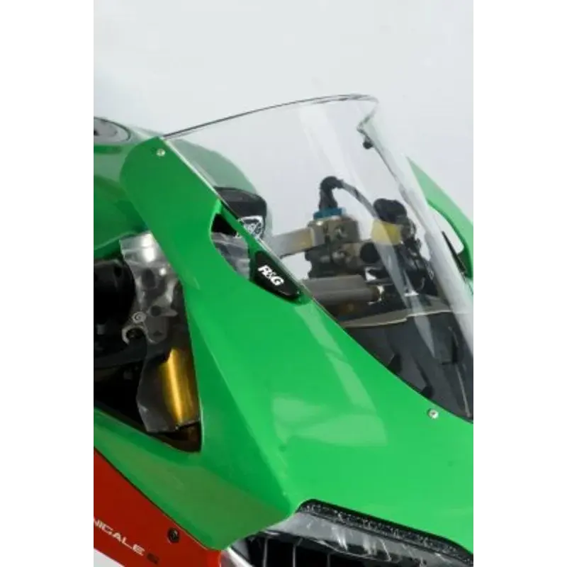 Caches orifice rétroviseur R&G RACING noir Ducati Panigale 1199