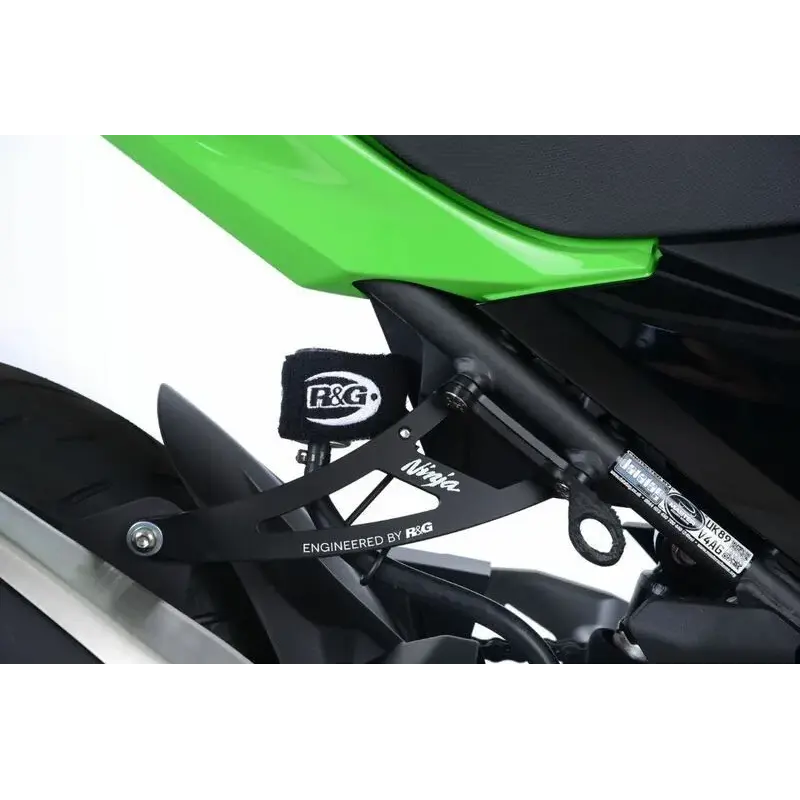 Caches orifices repose pieds arrière R&G RACING noir Kawasaki Ninja 400