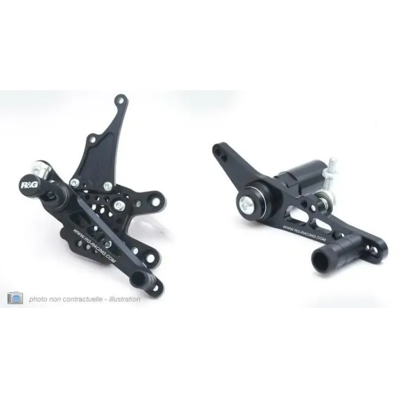 Commandes reculées R&G RACING noir Kawasaki ZX10R