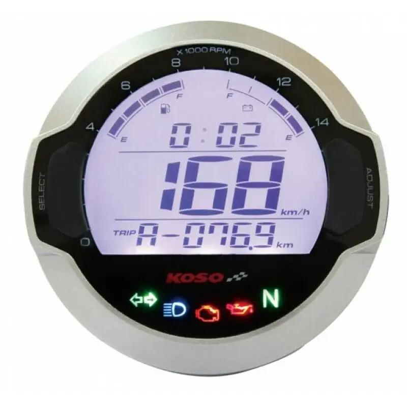 Compteur digital LCD mutlifonctions KOSO DL-03S GP Style rond universel