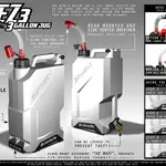 Bidon d&#039;essence RISK EZ3 10L PEHD argent