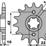 Pignon 15 dents PBR chaîne 520 Honda NX650J DOMINATOR