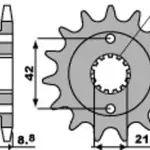 Pignon 16 dents PBR chaîne 520 Kawasaki GPZ500S