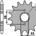 Pignon 15 dents PBR chaîne 530 DUCATI 750 INDIANA