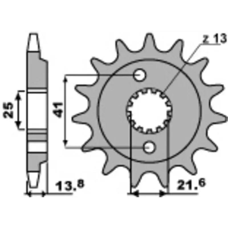 Pignon 15 dents PBR chaîne 525 Honda XL600V TRANSALP