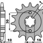 Pignon 12 dents PBR chaine 520 Cagiva 125 MITO