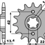 Pignon 16 dents PBR chaîne 525 Honda CB450