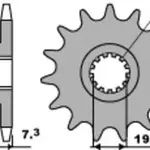 Pignon 16 dents PBR chaîne 520 SUZUKI GN400