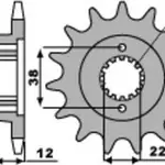 Pignon 15 dents PBR chaîne 520 DUCATI 750 PASO 2S