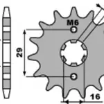 Pignon 15 dents PBR chaîne 428 SUZUKI TSR125R