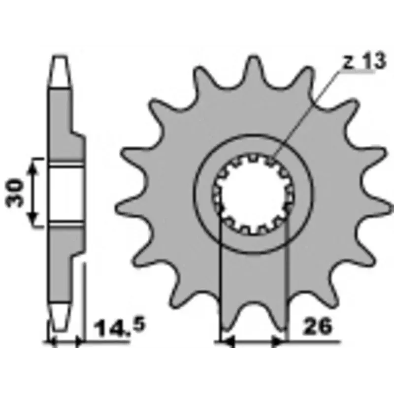 Pignon 15 dents PBR chaîne 630 Honda CBX1000