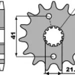 Pignon 13 dents PBR chaîne 520 Aprilia 250 RS
