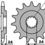 Pignon 17 dents PBR chaîne 530 Kawasaki ZZR1100