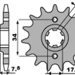 Pignon 15 dents PBR chaîne 520 HONDA VT125 C SHADOW