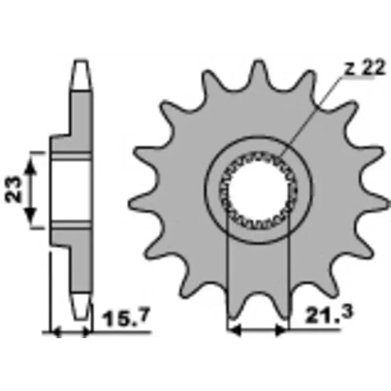 Pignon PBR 15 dents acier pas 520 type 441 Yamaha XT600E