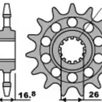 Pignon PBR 16 dents acier Racing pas 520 type 347M Honda CBR600/1000RR