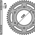 Couronne PBR Racing 44 dents alu ultra-light pas 520 type 4530