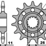 Pignon PBR 14 dents acier Racing pas 520 type 579M Yamaha R1