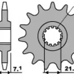 Pignon PBR 14 dents acier Racing pas 520 type 585F Kawasaki ZX6R