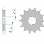 Pignon AFAM 16 dents acier type 28400 pas 530 CAGIVA 1000 Raptor