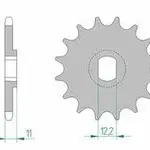Pignon AFAM 11 dents acier type 55201 pas 428 FANTIC 125 TX250 Trial