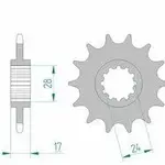 Pignon AFAM 13 dents acier type 20516 pas 520 HONDA CB 600 F Hornet