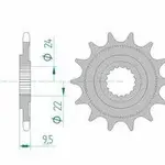 Pignon AFAM 13 dents acier type 20311 pas 520 HM-HONDA CR 250 R Moto
