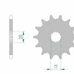Pignon AFAM 10 dents acier type 21203 pas 520 GAS-GAS EC 125