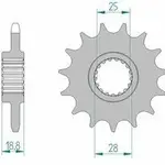Pignon AFAM 16 dents acier type 61801 pas 525 APRILIA RSV 1000 4V SBK Factory