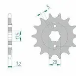 Pignon AFAM 14 dents acier type 20305 pas 520 HM-HONDA CRF 230 Easy Enduro