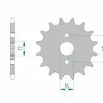 Pignon AFAM 13 dents acier type 20105 pas 420 HONDA CRF 50 F