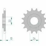 Pignon AFAM 15 dents acier type 61301 pas 520 APRILIA 125 Tuareg