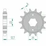 Pignon AFAM 18 dents acier type 20502 pas 530 HONDA CB 500