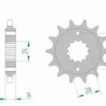 Pignon AFAM 17 dents acier type 20614 pas 525 HONDA VT 750 C Shadow