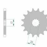 Pignon AFAM 14 dents acier type 94118 pas 428 BETA 50 RR Enduro