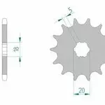Pignon AFAM 10 dents acier type 94305 pas 520 GAS-GAS 125 Pampera