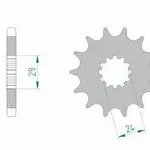 Pignon AFAM 15 dents acier type 24601 pas 530 KAWASAKI GPZ 750 R