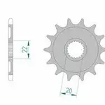 Pignon AFAM 12 dents acier type 21309 pas 520 GAS-GAS EC 250 F